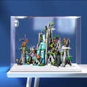 Acrylic Display Box Compatible with Lego 80024 Mount Huaguo Killer Whale Model Kit Collectible Gift Display Box Organizer Box Only White Base