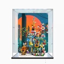 Clear Acrylic Display Stand Compatible with Lego 80054 Model Million Thousand Cities Dustproof Gift Protect Decorations Collectibles Organizer Box Only Background Style