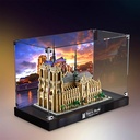 BoHeart Acrylic display case for Lego 21061 Notre Dame de Pariscustomizedtransparent Dustproof display box can be collectedsize45x25x35cm Model Not Included A