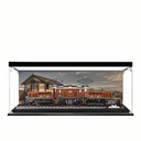 Acrylic Display Case for Lego 10277 Train Model Dustproof Storage Box Display Cabinet Only Without Model Set With backgroundupper light box