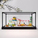 Transparent Acrylic display box for Lego 41729 Organic Food Supermarket model Dustproof Storage Display Box Model Not Included White base