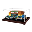 Figures Display Box for LEGO for 71016 The Simpssons KwwikEMarrt Acrylic Dustproof Transparent Custom Display Case No Model Black Walnut base