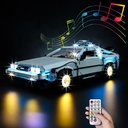 Kyglaring LED Lighting Kit Designed for Lego Creator Expert Back to The Future Time Machine 10300 Model Building Kit Without Lego Set Standard RC Sound Version