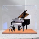 Acrylic Display Box for Lego 21323 Piano Transparent Dustproof Display Box Compatible with Lego 21323 Construction kit Model Not Included Walnut Color
