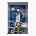 DDXMML Acrylic Display Case Compatible with Lego 21335 Lighthouse Dustproof UVResistant Transparent 353556 cm137137220 inches WoodPlastic Composite Frame Clear