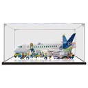 HCAEIOFJ Clear Acrylic Display Case for Lego City 60367 Applicable for Passenger Airplane Display Box GiftDisplay Case Only Mirror Bottom