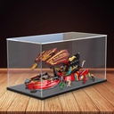 Acrylic Display Case For Lego 71797 Robot Wars Model Dustproof Transparent Acrylic Display Case Storage Box Model Not Included Black base