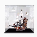Clear Acrylic Display Box Compatible with Lego 70810 Pirate Ship Model Dustproof Protect Decorations Collectibles Organizer