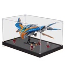 HCAEIOFJ Clear Acrylic Display Case for Lego Marvel 76286 Applicable for Guardians of The Galaxy The Milano Buildable Display Box GiftDisplay Case Only Black Bottom 3mm