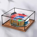 Acrylic Display Box Compatible with Lego Course 10284 Model Kit Collectible Gift Display Box Organizer Box Only Alloy Black Base