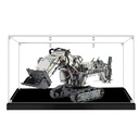 HCAEIOFJ Clear Acrylic Display Case for Lego Technic 42100 Applicable for Control Liebherr R 9800 RC Excavator Designed Display Box GiftDisplay Case Only Black Bottom 1
