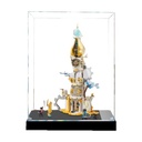 Acrylic Display Box for Lego 71477 Tower Model Transparent Dustproof Display Box Storage Box Compatible with Lego 71477 Model Model Not Included Black Base 3mm