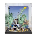 CHIFENMS Acrylic Display Box for Lego 70840 Fort Collapse Statue of Liberty Model Clear Dustproof Block Organizer Box Only Lego Set Not Included