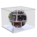 HCAEIOFJ Clear Acrylic Display Case for Lego SW 75159 Space Station Applicable for Death Star Space Station Toy Display Box GiftDisplay Case Only White Bottom