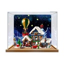 Acrylic Display Case for Lego 10339 Santas Post Office Model Sturdy Protection for Your Collectible Model Not Included Background