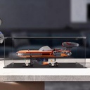 Selfassembling clear acrylic display box dustproof storage collectibles memorabilia display box cube countertop box for Lego 75341 Land speeder block model box only Transparent