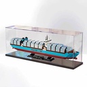 BoHeart Acrylic Display Case for Lego Maersk Freighter 10241 customizedtransparent Dustproof display box can be collected Size701525 cm Model Not Included Black base