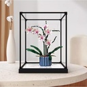 Transparent Acrylic display box for Lego 10311 Flower Bouquet model Dustproof Storage Display Box Model Not Included White base