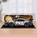CHIFENMS Acrylic Clear Display Case for Lego 42096 Racing Display BoxBuilding Block Collectibles Transparent Dustproof Showcase Storage Box Display Box Stand for Only Case