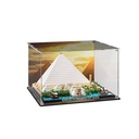 Acrylic Display Case Is Compatible with Lego 21058 Cheops Pyramid Model Collectibles Dustproof Clear Display Box only Storage Box 3mm background