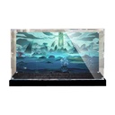 Transparent Acrylic Display Casefor Lego 80049 East China Sea Dragon Palace Model Clear BoxStorage BoxDisplay BoxCompatible with 80049 Model Display Box only Back Sprayed Raised Base