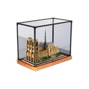 FEIFANBOYANG Acrylic Display case for Lego 21061 Notre Dame de Paris Model Dustproof Transparent collections Display Case display box only woodgrain base