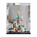 Acrylic Display Box for Lego 70838 Space Palace Clear Dustproof Display Box Box Only Lego Set Not Included Black Base