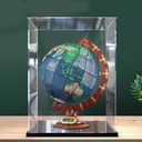 Transparent Acrylic display box for Lego 21332 Earth globe model Dustproof Storage Display Box Model Not Included Black base