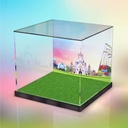 Acrylic Display Case For Lego 10257 Carousel Model Dustproof Transparent Acrylic Display Case Storage Box Model Not Included Raised base back spray