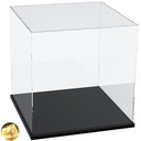 DuvinDD Acrylic Display Case for Lego Architecture Large Display Case for Lego Hogwarts Castle Dustproof Protective Showcase Collectible Model Kit Home Storage Box with Base 17x17x17 inch