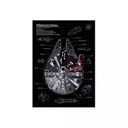 SONNIES Display Wallboard for Lego 75389 Dark Millennium Falcon Model Decorative Display Panels for Lego Wall Mounted Displays Wallboard GiftOnly Display Wallboard NO Model