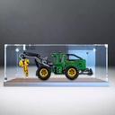 Transparent Acrylic display box for Lego 42157 Tractors model Dustproof Storage Display Box Model Not Included Walnut base
