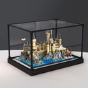 Transparent Acrylic display box for Lego 76419 Castle and courtyard model Dustproof Storage Display Box Model Not Included White base