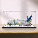 Acrylic Display Box for Lego 60367 Passenger Aircraft Model Transparent Dustproof Display Box Compatible with Lego 60367 Construction kit Model not Included Mirror Base 3mm