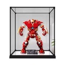Acrylic Display Box for Lego 76210 Anti Hulk Armor Model Clear Dustproof Block Organizer Box Only Lego Set Not Included White Background