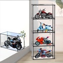 BOOVAX Display Case Acrylic Clear Display Box for Lego1026910298 42107102724213042159 Compatible with HarleyDavidsonFatBoyVespa125 Model 40x20x25 cm Threelayer hardcover