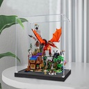 BoHeart Acrylic Display Case for Lego 21348 for Red Dragon Model Dustproof Display Box Size403550 cm Model Not Included 3mm