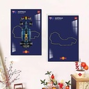 Display Wallboard for Lego Technic 42206 Red Bull F1 Car for AdultsGift ldeas for Lego Car Wall Mount EnthusiastsOnly Wallboard Albert Park Circuit in Australia