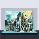 Acrylic Display Case Compatible with Lego 80024 Hua Guo Shan Model Set Dustproof Transparent Display Case Storage Box Display Case Only Painted Background A