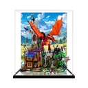 Display Case for Lego 21348 Dragon and Dungeon Dustproof UVProtected Custom Fit Showcase Gifts for Lego Lovers Assembly Storage Theme E