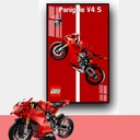 Display Wallboard for 42202 Lego Technic Ducati Panigale V4 S Motorcycle for Motorcycle Compatible with Lego Motorcycle Gift Ideas for Lego Motorcycle Wall Mount Just Display Wallboard D