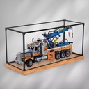 Acrylic Display Box for Lego 42128 Heavy Duty Trailer Transparent Dustproof Display Box Compatible with Lego 42128 Construction kit Model not Included Wooden Base