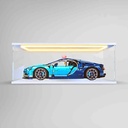 Display Box for LEGO 42083 racing car for Chewbacca Acrylic Dustproof Transparent Custom Display Case No Model Elegant white backlight