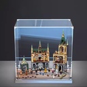 Transparent Acrylic display box for Lego 76389 Secret Room model Dustproof Storage Display Box Model Not Included Walnut base