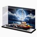 DDXMML Acrylic Display Case Compatible with Lego Ship 21350 Jaws Killer Whale Model Set Clear 263 x 106 x 165 Inches WoodPlastic Composite Frame