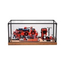 FEIFANBOYANG Acrylic Display case for Lego vinyl record player Model Dustproof Transparent collections Display Case display box only woodgrain base