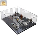 Thickened Clear Acrylic Display Case for Lego 75325 Collectibles SelfAssembly Transparent Box Large Dustproof Protection with WoodPlastic Base String Light Black Inside 177x138x39 in