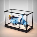 Acrylic Display Case For Lego 10298 Scooter Motorcycle Model Dustproof Transparent Acrylic Display Case Storage Box Model Not Included White base