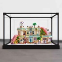 Acrylic Display Box for Lego 42604 Shopping Center Transparent Dustproof Display Box Compatible with Lego 42604 Construction kit Model not Included White Base
