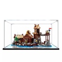 Acrylic Display Case Is Compatible with Lego 21343 Middle Ages Viking Tribe Building Kit Model Collectibles Dustproof Clear Display Box only Storage Box Mirror base 2mm
